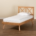 Baxton Studio Galvin Modern and Contemporary Brown Finished Wood Twin Size Platform Bed - BSOSW8219-Rustic Brown-Twin