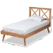 Baxton Studio Galvin Modern and Contemporary Brown Finished Wood Twin Size Platform Bed - BSOSW8219-Rustic Brown-Twin