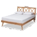 Baxton Studio Galvin Modern and Contemporary Brown Finished Wood Full Size Platform Bed - BSOSW8219-Rustic Brown-Full