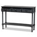 Baxton Studio Garvey French Provincial Grey Finished Wood 3-Drawer Entryway Console Table - BSOJY20A373-Grey-Console