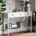 Baxton Studio Garvey French Provincial White Finished Wood 3-Drawer Entryway Console Table - BSOJY20A373-Antique White-Console