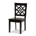 Baxton Studio Miela Modern and Contemporary Dark Brown Finished Wood 5-Piece Dining Set - BSOMiela-Dark Brown-5PC Dining Set