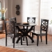 Baxton Studio Anila Modern and Contemporary Dark Brown Finished Wood 5-Piece Dining Set - BSOAnila-Dark Brown-5PC Dining Set