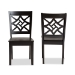 Baxton Studio Nicolette Modern and Contemporary Dark Brown Finished Wood 2-Piece Dining Chair Set - BSORH340C-Dark Brown Wood Scoop Seat-DC-2PK