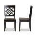 Baxton Studio Nicolette Modern and Contemporary Dark Brown Finished Wood 2-Piece Dining Chair Set - BSORH340C-Dark Brown Wood Scoop Seat-DC-2PK