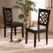 Baxton Studio Nicolette Modern and Contemporary Dark Brown Finished Wood 2-Piece Dining Chair Set - BSORH340C-Dark Brown Wood Scoop Seat-DC-2PK