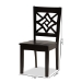 Baxton Studio Nicolette Modern and Contemporary Dark Brown Finished Wood 2-Piece Dining Chair Set - BSORH340C-Dark Brown Wood Scoop Seat-DC-2PK