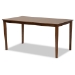 Baxton Studio Nicolette Modern and Contemporary Walnut Brown Finished Wood 7-Piece Dining Set - BSORH340C-Walnut-7PC Dining Set