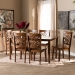 Baxton Studio Nicolette Modern and Contemporary Walnut Brown Finished Wood 7-Piece Dining Set - BSORH340C-Walnut-7PC Dining Set