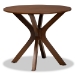 Baxton Studio Miela Modern and Contemporary Walnut Brown Finished Wood 5-Piece Dining Set - BSOMiela-Walnut-5PC Dining Set