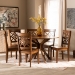 Baxton Studio Miela Modern and Contemporary Walnut Brown Finished Wood 7-Piece Dining Set - BSOMiela-Walnut-7PC Dining Set