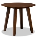 Baxton Studio Rava Modern and Contemporary Walnut Brown Finished Wood 5-Piece Dining Set - BSORava-Walnut-5PC Dining Set