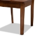 Baxton Studio Rava Modern and Contemporary Walnut Brown Finished Wood 5-Piece Dining Set - BSORava-Walnut-5PC Dining Set