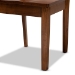 Baxton Studio Brava Modern and Contemporary Walnut Brown Finished Wood 5-Piece Dining Set - BSOBrava-Walnut-5PC Dining Set