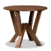 Baxton Studio Kaila Modern and Contemporary Walnut Brown Finished Wood 5-Piece Dining Set - BSOKaila-Walnut-5PC Dining Set
