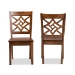 Baxton Studio Nicolette Modern and Contemporary Walnut Brown Finished Wood 2-Piece Dining Chair Set - BSORH340C-Walnut Wood Scoop Seat-DC-2PK