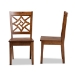 Baxton Studio Nicolette Modern and Contemporary Walnut Brown Finished Wood 2-Piece Dining Chair Set - BSORH340C-Walnut Wood Scoop Seat-DC-2PK