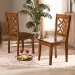 Baxton Studio Nicolette Modern and Contemporary Walnut Brown Finished Wood 2-Piece Dining Chair Set - BSORH340C-Walnut Wood Scoop Seat-DC-2PK