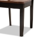 Baxton Studio Nicolette Modern and Contemporary Two-Tone Dark Brown and Walnut Brown Finished Wood 7-Piece Dining Set - BSORH340C-Dark Brown/Walnut-7PC Dining Set