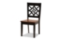 Baxton Studio Miela Modern and Contemporary Two-Tone Dark Brown and Walnut Brown Finished Wood 5-Piece Dining Set - BSOMiela-Dark Brown/Walnut-5PC Dining Set