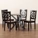 Baxton Studio Miela Modern and Contemporary Two-Tone Dark Brown and Walnut Brown Finished Wood 5-Piece Dining Set - BSOMiela-Dark Brown/Walnut-5PC Dining Set