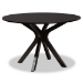 Baxton Studio Miela Modern and Contemporary Two-Tone Dark Brown and Walnut Brown Finished Wood 7-Piece Dining Set - BSOMiela-Dark Brown/Walnut-7PC Dining Set