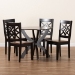 Baxton Studio Anila Modern and Contemporary Two-Tone Dark Brown and Walnut Brown Finished Wood 5-Piece Dining Set - BSOAnila-Dark Brown/Walnut-5PC Dining Set