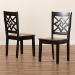 Baxton Studio Nicolette Modern and Contemporary Two-Tone Dark Brown and Walnut Brown Finished Wood 2-Piece Dining Chair Set - BSORH340C-Dark Brown/Walnut Wood Scoop Seat-DC-2PK