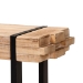 Baxton Studio Henson Rustic and Industrial Natural Brown Finished Wood and Black Finished Metal Bench - BSOJY17B4004-Brown/Black-Bench