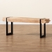 Baxton Studio Henson Rustic and Industrial Natural Brown Finished Wood and Black Finished Metal Bench - BSOJY17B4004-Brown/Black-Bench