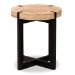 Baxton Studio Horace Rustic and Industrial Natural Brown Finished Wood and Black Finished Metal End Table - BSOJY17B4012-Brown/Black-ET