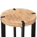 Baxton Studio Horace Rustic and Industrial Natural Brown Finished Wood and Black Finished Metal End Table - BSOJY17B4012-Brown/Black-ET