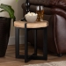 Baxton Studio Horace Rustic and Industrial Natural Brown Finished Wood and Black Finished Metal End Table - BSOJY17B4012-Brown/Black-ET