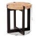 Baxton Studio Horace Rustic and Industrial Natural Brown Finished Wood and Black Finished Metal End Table - BSOJY17B4012-Brown/Black-ET