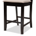 Baxton Studio Nicolette Modern and Contemporary Sand Fabric Upholstered and Dark Brown Finished Wood 5-Piece Pub Set - BSORH340P-Sand/Dark Brown-5PC Pub Set