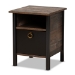 Baxton Studio Rava Modern and Contemporary Two-Tone Dark Brown and Walnut Brown Finished Wood 5-Piece Dining Set