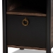 Baxton Studio Vaughan Modern and Contemporary Two-Tone Rustic Brown and Black Finished Wood Nightstand - BSOSM-NS3840-Rustic Brown-NS