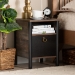 Baxton Studio Vaughan Modern and Contemporary Two-Tone Rustic Brown and Black Finished Wood Nightstand - BSOSM-NS3840-Rustic Brown-NS