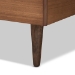 Baxton Studio Sora Mid-Century Modern Ash Walnut Finished Wood Twin Size Platform Bed - BSOSora-Ash Walnut-Twin