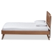 Baxton Studio Toru Mid-Century Modern Ash Walnut Finished Wood Twin Size Platform Bed - BSOToru-Ash Walnut-Twin