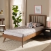 Baxton Studio Toru Mid-Century Modern Ash Walnut Finished Wood Twin Size Platform Bed - BSOToru-Ash Walnut-Twin
