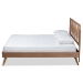 Baxton Studio Toru Mid-Century Modern Ash Walnut Finished Wood Queen Size Platform Bed - BSOToru-Ash Walnut-Queen