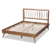 Baxton Studio Toru Mid-Century Modern Ash Walnut Finished Wood Queen Size Platform Bed - BSOToru-Ash Walnut-Queen