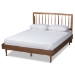 Baxton Studio Elario Mid-Century Modern Two-Tone White and Walnut Brown Finished Wood 1-Drawer Nightstand