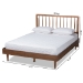 Baxton Studio Sora Mid-Century Modern Ash Walnut Finished Wood Full Size Platform Bed - BSOSora-Ash Walnut-Full