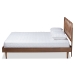 Baxton Studio Sora Mid-Century Modern Ash Walnut Finished Wood Full Size Platform Bed - BSOSora-Ash Walnut-Full