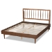 Baxton Studio Sora Mid-Century Modern Ash Walnut Finished Wood Full Size Platform Bed - BSOSora-Ash Walnut-Full