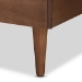 Baxton Studio Sora Mid-Century Modern Ash Walnut Finished Wood Full Size Platform Bed - BSOSora-Ash Walnut-Full