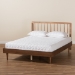 Baxton Studio Sora Mid-Century Modern Ash Walnut Finished Wood Full Size Platform Bed - BSOSora-Ash Walnut-Full