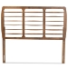 Baxton Studio Carolyn Mid-Century Modern Ash Walnut Finished Wood Full Size Headboard - BSOMG9749-Ash Walnut-HB-Full